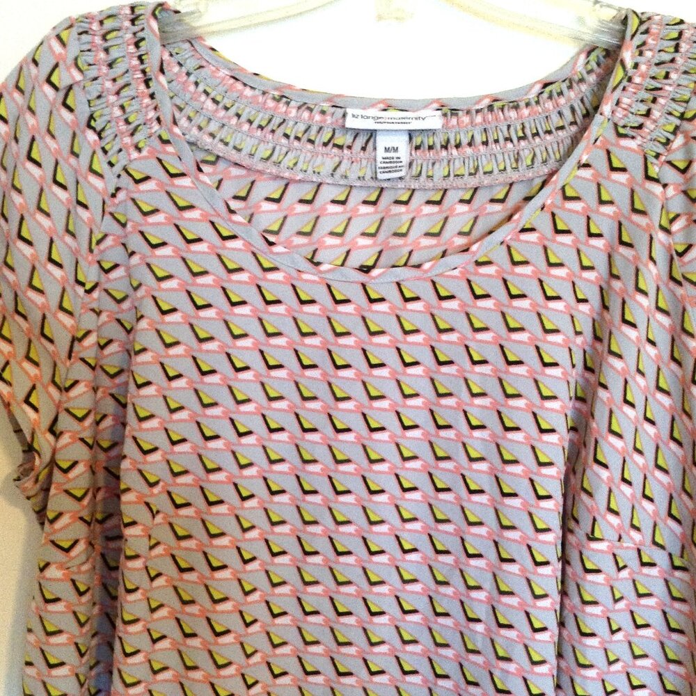 Liz Lange Women's Maternity Shift Pull-on Dress Short Sleeves Size M - Picture 2 of 6